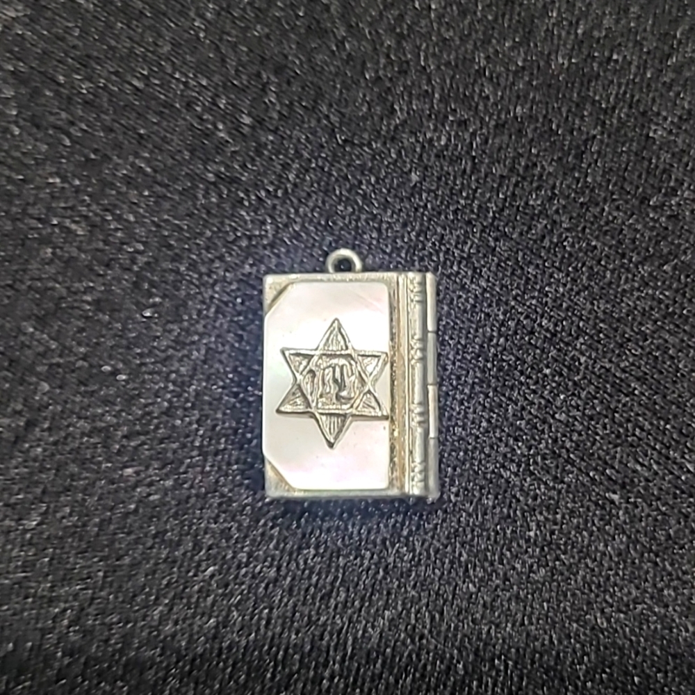 Vintage sterling star of David Bible charm